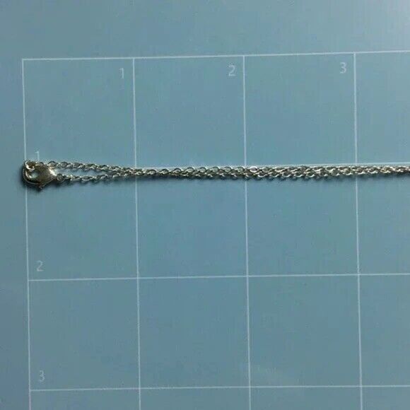 Silver Tone Clavicle Necklace Rhinestone Crystal Charm Dainty Cable Chain - Picture 5 of 9